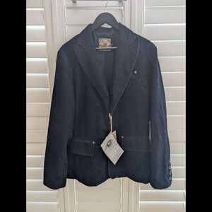 NWT Men's Point Zero Navy Corduroy Blazer Size Medium